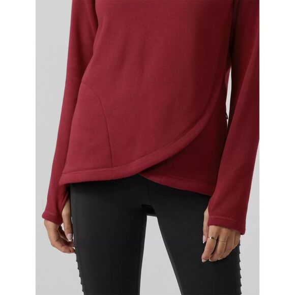 Athleta Women's Karma Funnel Neck Pullover Sweatshirt Red Size Small - Picture 4 of 14